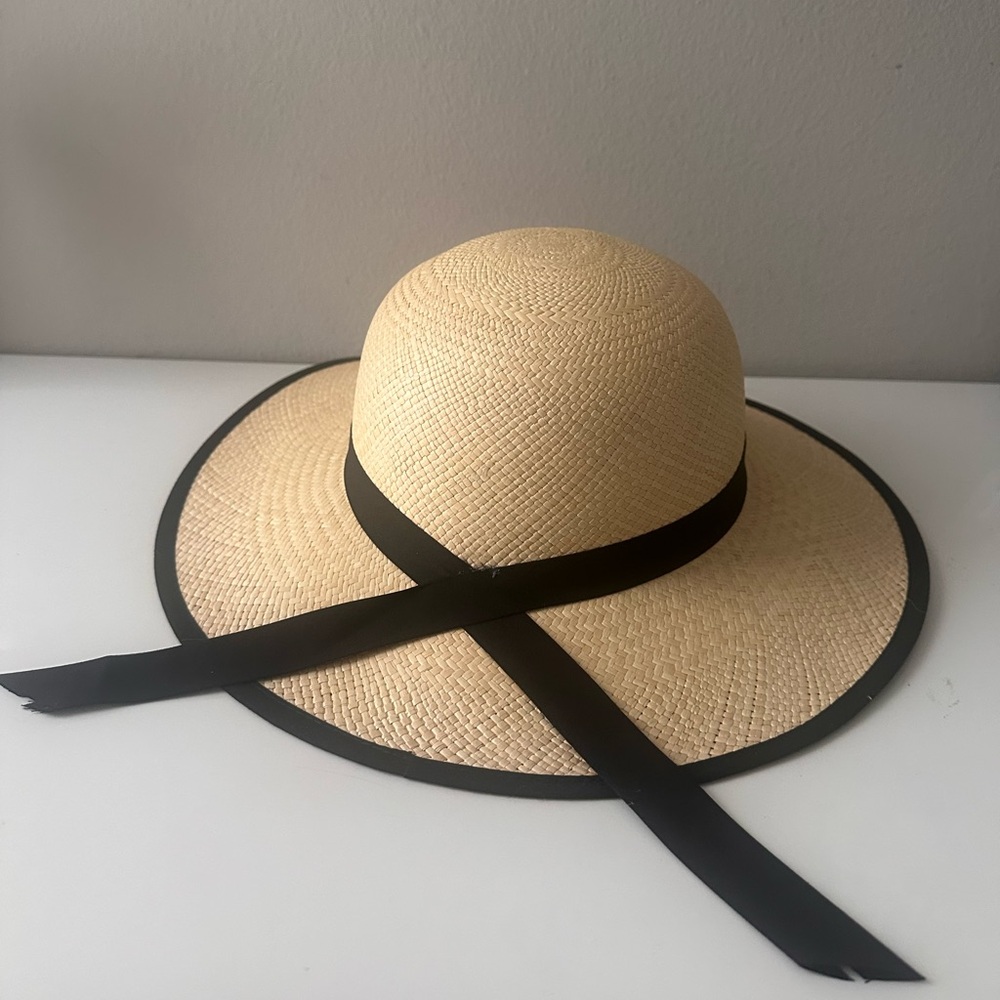 Cream Panama hat - size 56